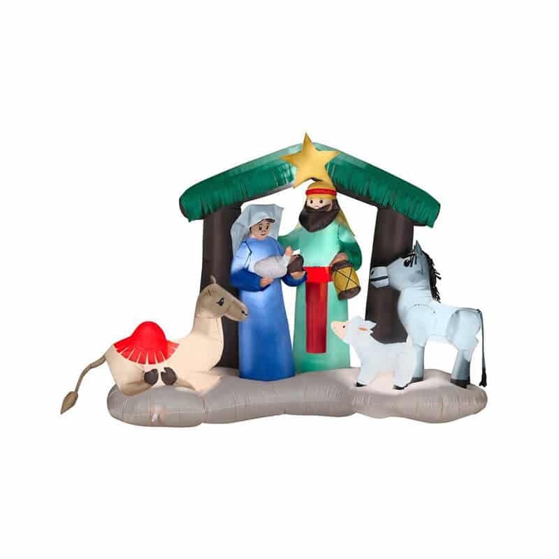 Blow-Up Nativity Scene with LED Lights
