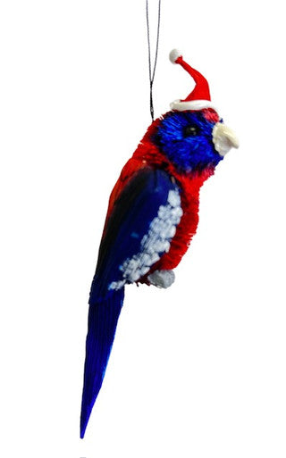Hanging Crimson Rosella Ornament