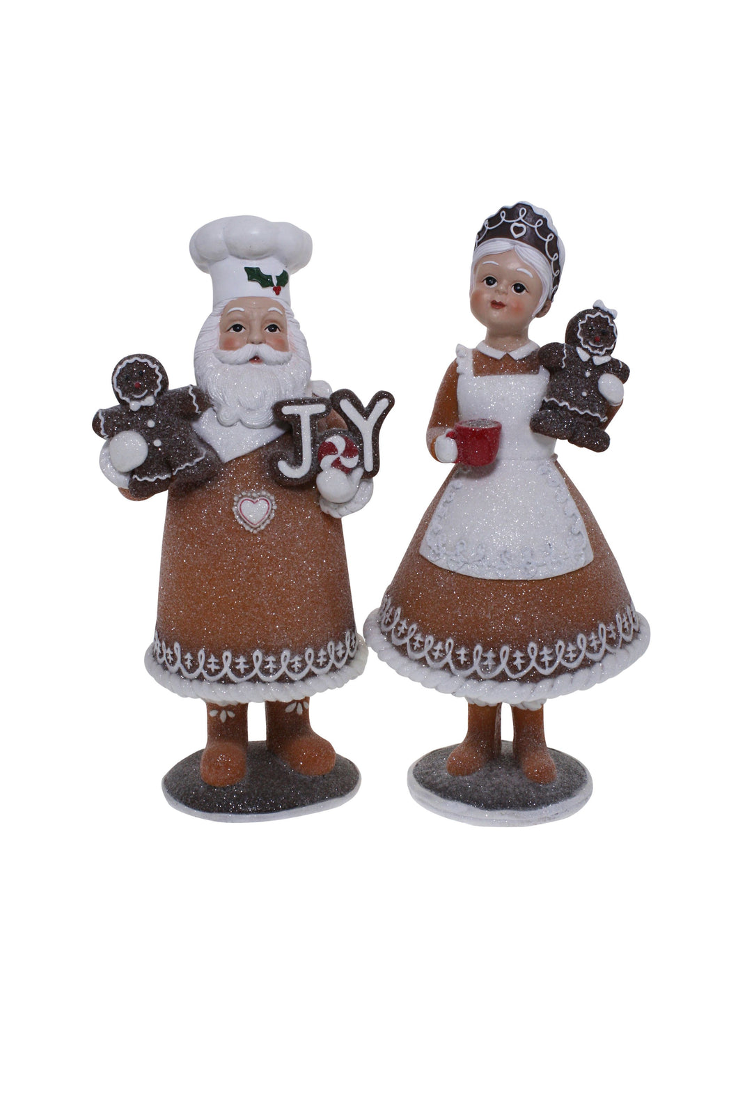 Gingerbread Mr and Mrs Claus - 2 Assorted