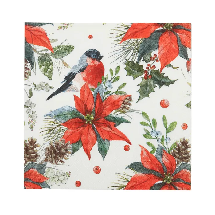 Poinsettia Christmas Napkin