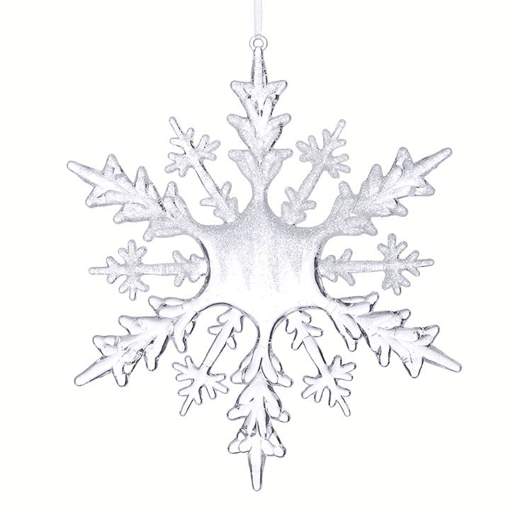 RAZ- Frosted Hanging Snowflake
