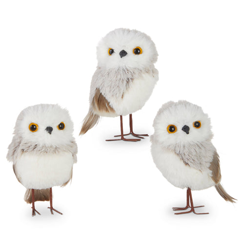 RAZ- Fluffy Owl Hanging- 3 Assorted