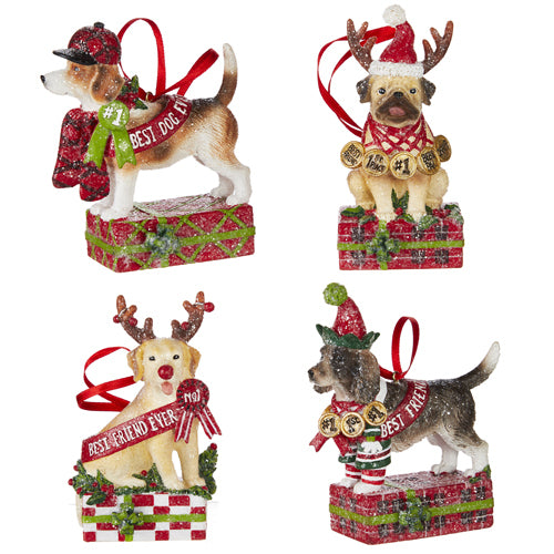RAZ Classic Carols- Best Dog Hanging Ornaments