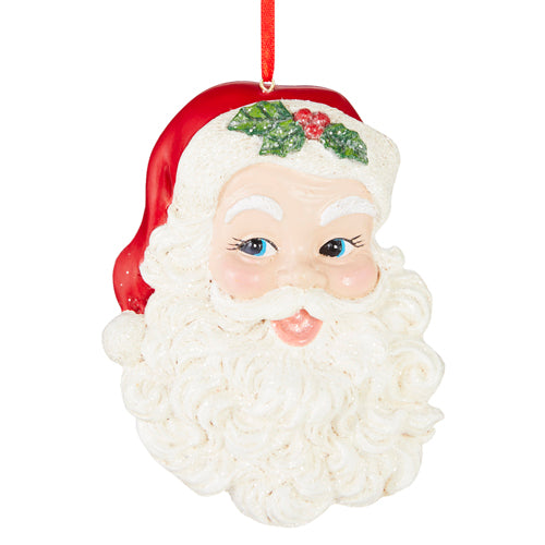 Raz Jolly Santa Hanging Ornament