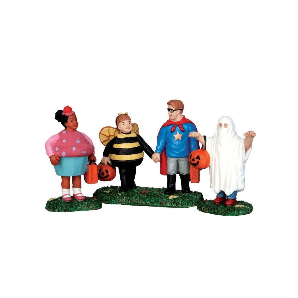 Trick Or Treaters, Set Of 3 with four Characters
