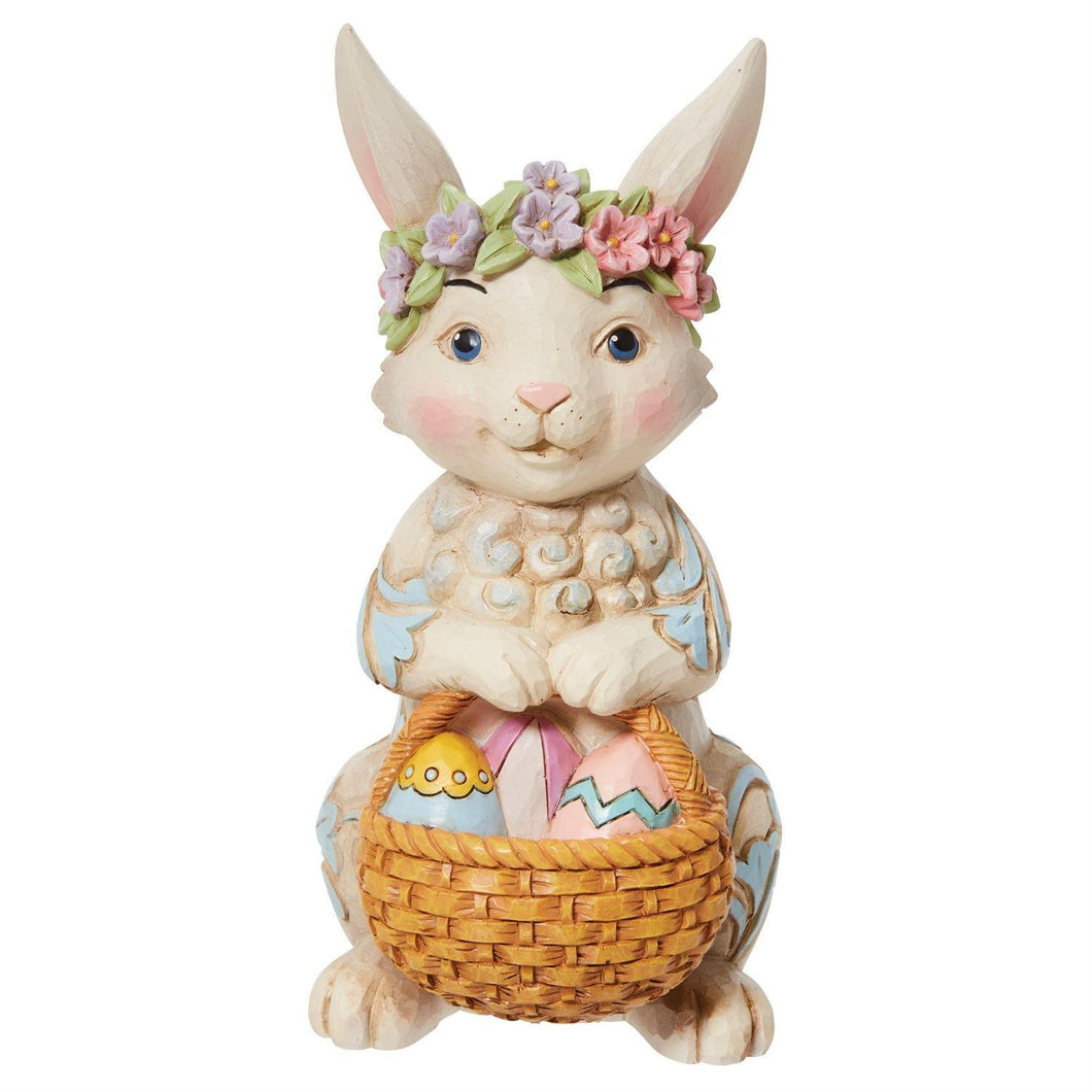 Jim Shore- Pint Sized Bunny With Floral Crown
