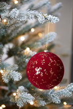 Load image into Gallery viewer, Red Velvet Speckle Bauble
