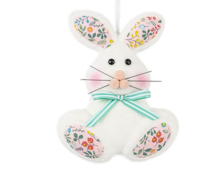 HANGING BUNNY PINK FLORAL