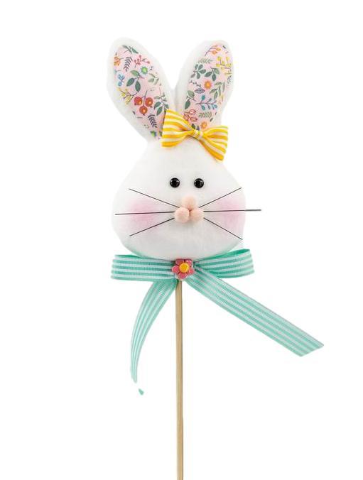BUNNY HEAD PICK WITH PINK FLORAL DETAIL