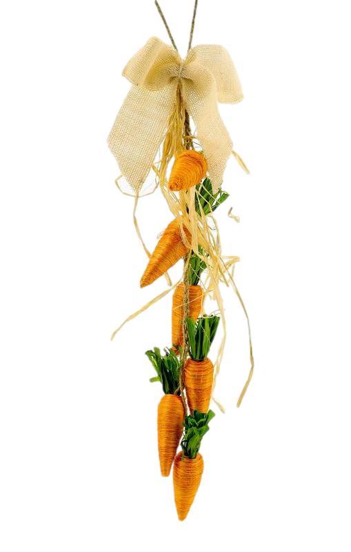 Hanging Carrots with Bow