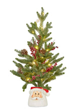 Load image into Gallery viewer, Table Top Christmas Tree with Lights and Santa Pot
