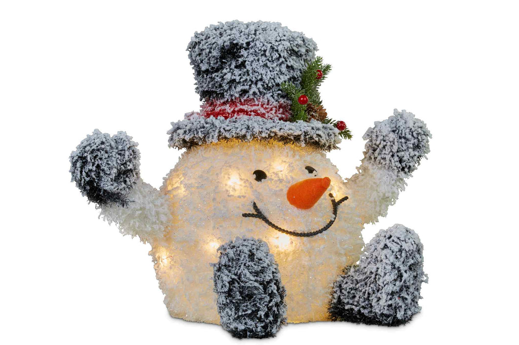 Christmas Snowball Man with Lights