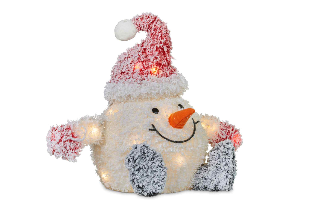 Christmas Snowball Man with Lights