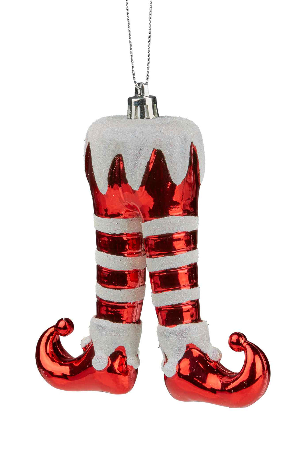 Red & White Elf Leg Hanging Ornament