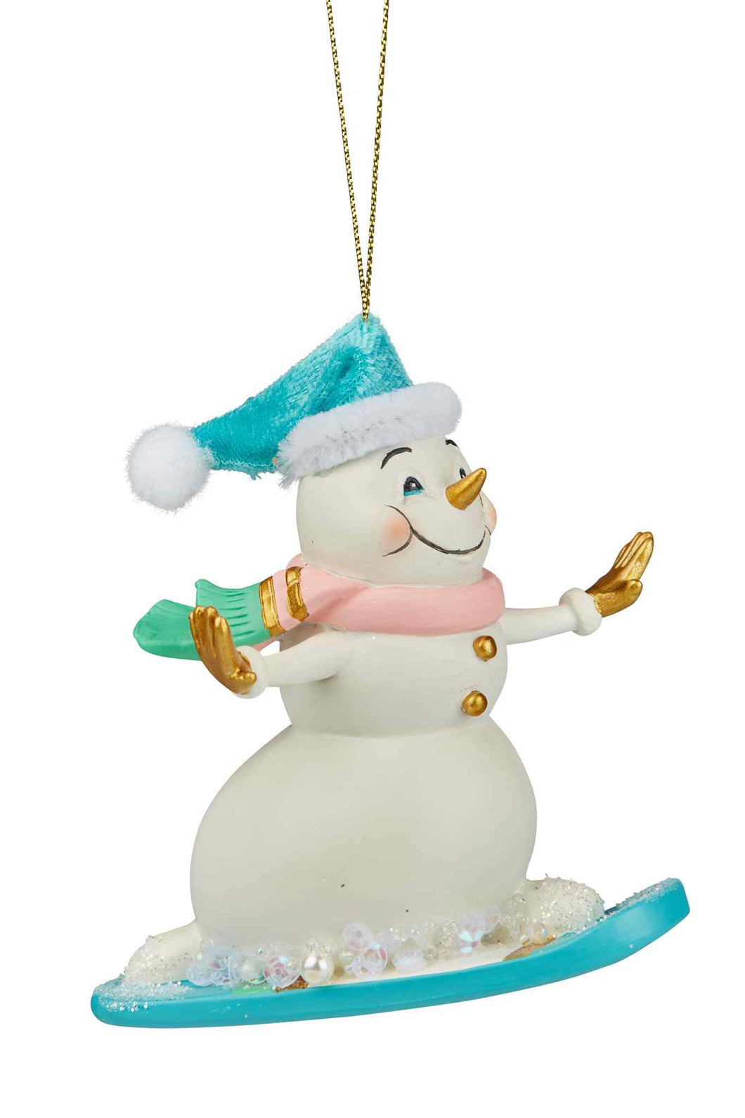 Skating Snowman Hanging Decoration