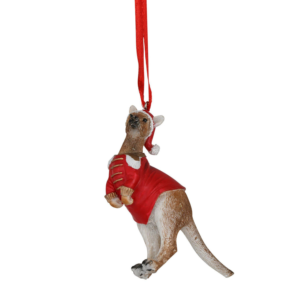 Red Christmas Kangaroo Hanging Decoration