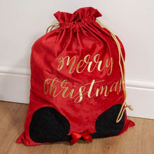 Load image into Gallery viewer, Minnie Christmas: Velvet Gift Sack Merry Christmas
