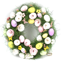 Load image into Gallery viewer, Easter Wreath With Butterflies, Florals and Decorated Eggs
