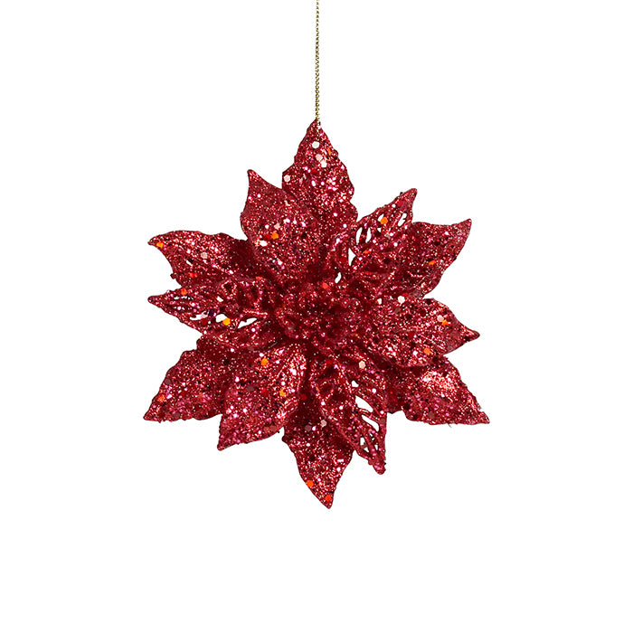Red Poinsettia Hanging Decoration