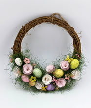 Load image into Gallery viewer, Easter Half Wreath With Florals, Eggs and Butterflies
