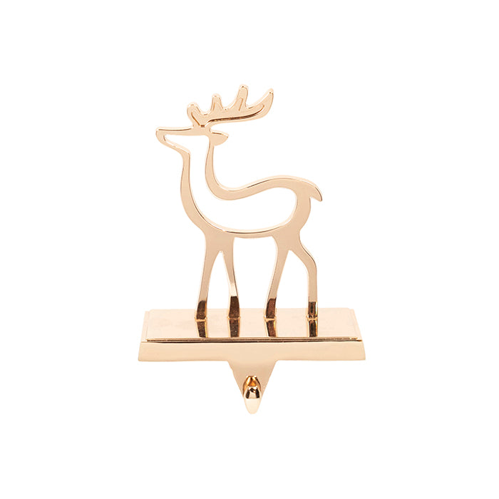 Gold Metal Stocking Holder Deer