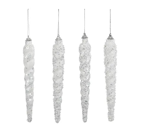 Set of 8 Icicle Ornaments