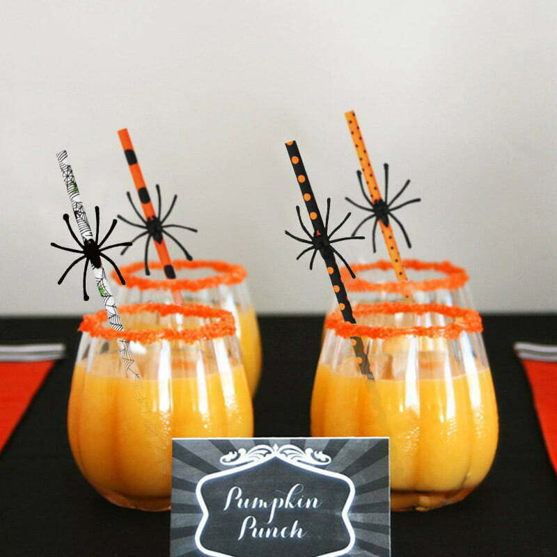 Halloween Spider Straws