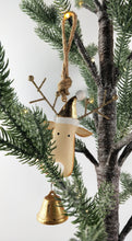 Load image into Gallery viewer, Metal Reindeer with Bell Hanging Decoration Gold

