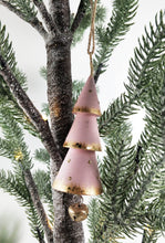 Load image into Gallery viewer, Christmas Tree with Bell Hanging Decoration, Pink
